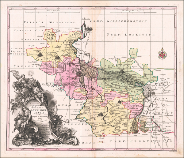 3-Mitteldeutschland Map By Matthaus Seutter