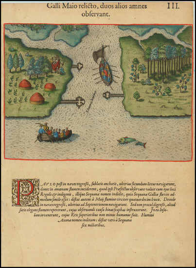 100-Southeast, Georgia and Native American & Indigenous Map By Theodor De Bry