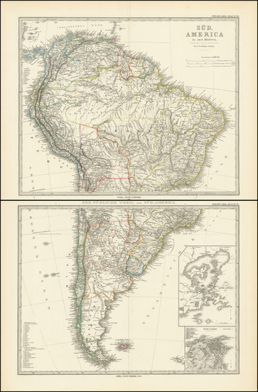 62-South America Map By Adolf Stieler