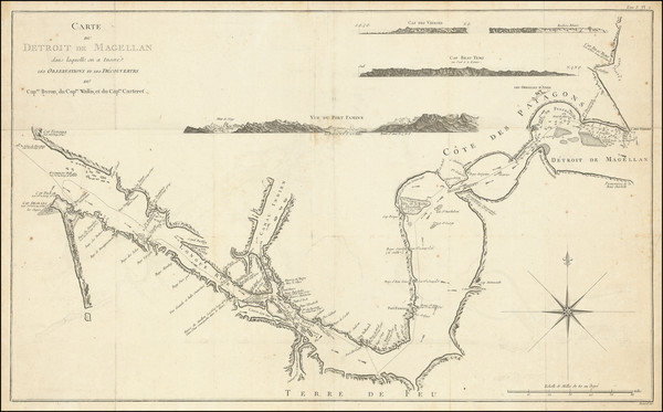 17-Argentina and Chile Map By James Cook / Jacques-Francois Benard