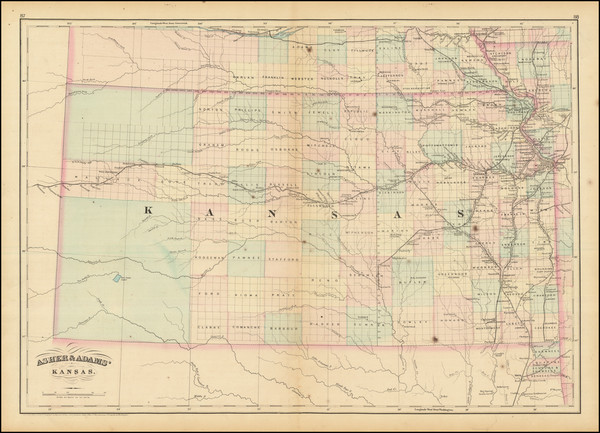 84-Kansas Map By Asher  &  Adams