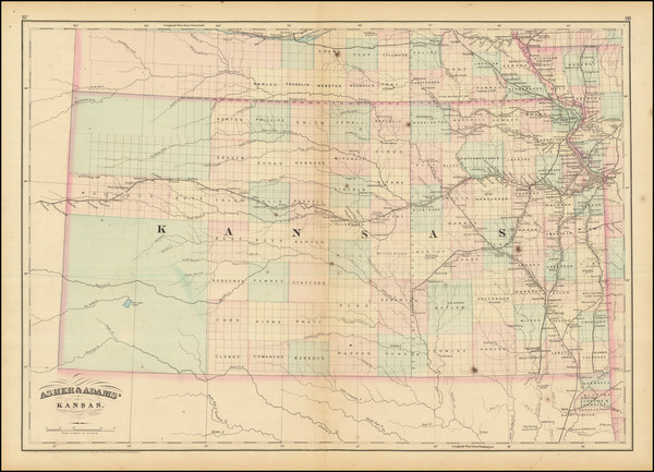 92-Kansas Map By Asher  &  Adams