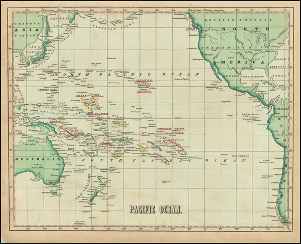 54-Pacific and Oceania Map By Sidney Morse