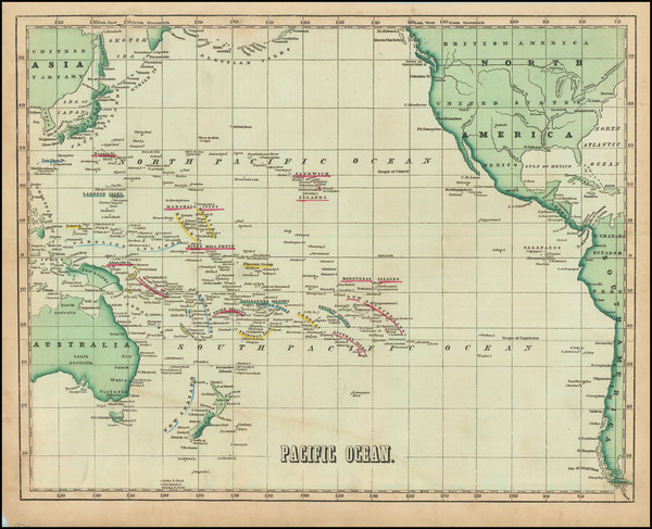 80-Pacific and Oceania Map By Sidney Morse