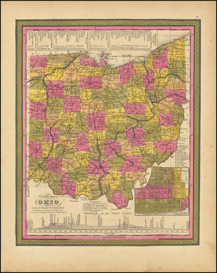 28-Ohio Map By Samuel Augustus Mitchell