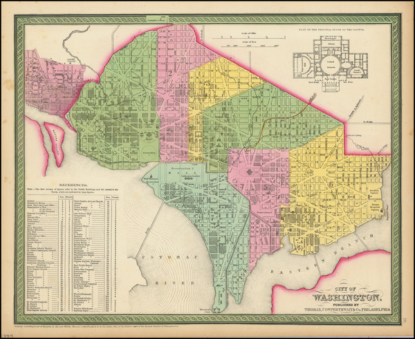 73-Washington, D.C. Map By Thomas, Cowperthwait & Co.