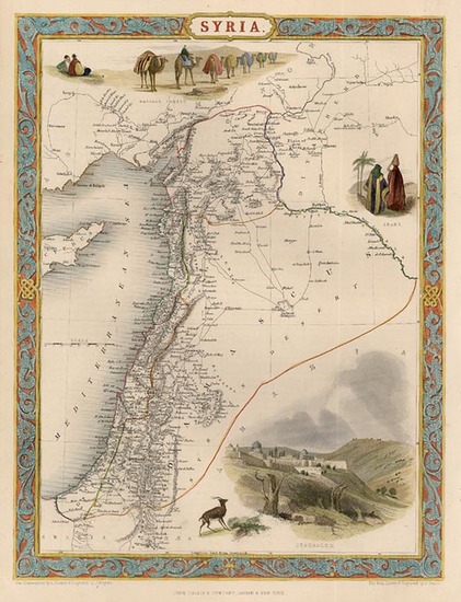 64-Asia and Holy Land Map By John Tallis