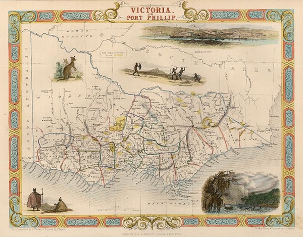 97-Australia & Oceania and Australia Map By John Tallis