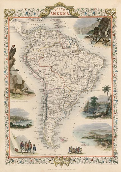 1-South America Map By John Tallis