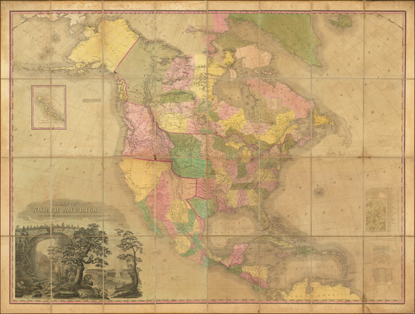 57-United States, Texas and North America Map By Henry Schenk Tanner