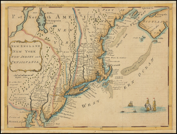 10-New England, Maine, Massachusetts, New York State, Mid-Atlantic and New Jersey Map By Herman Mo