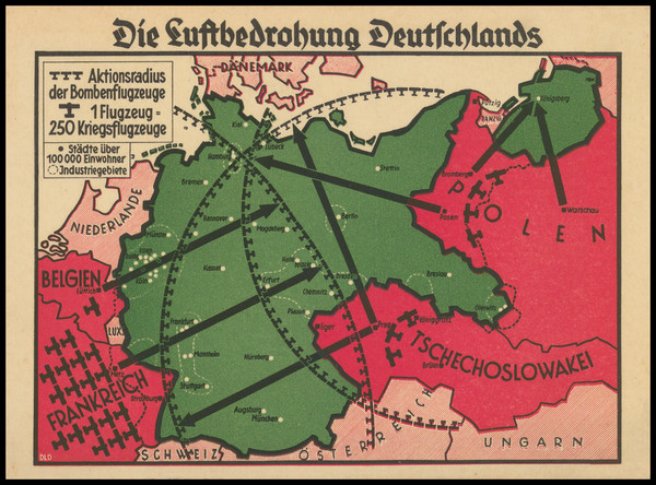 70-World War II Map By Deutscher Lichtbilddienst GmbH