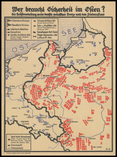 28-Poland, World War II and Germany Map By Deutscher Lichtbilddienst GmbH