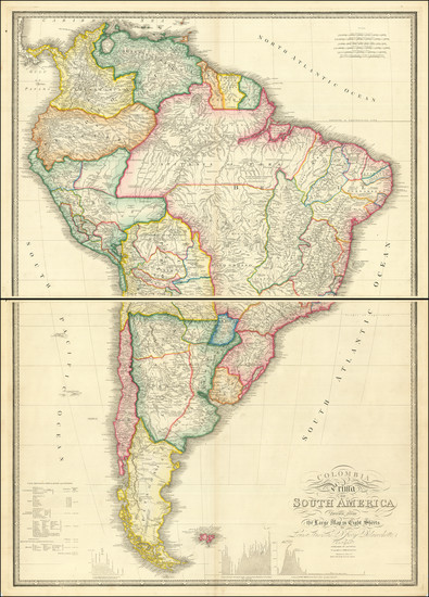 77-South America Map By James Wyld