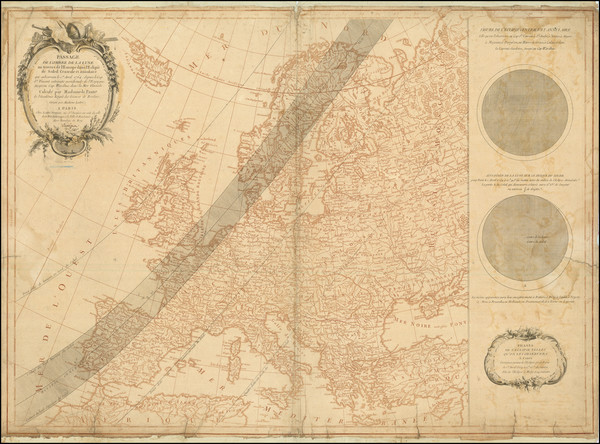 19-Europe, Celestial Maps and Natural History & Science Map By Nicole-Reine Lepaute