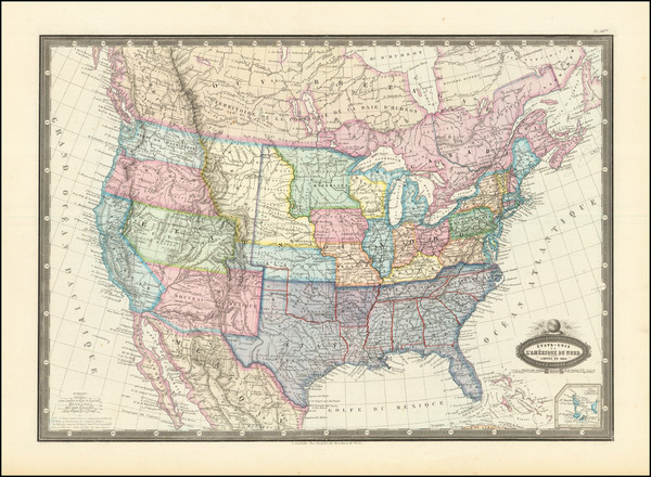 27-United States, Utah and Utah Map By F.A. Garnier