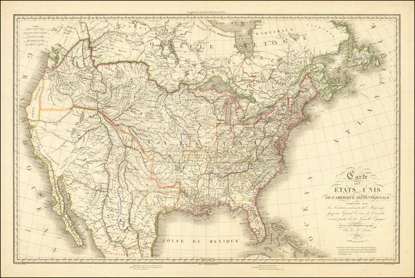 27-United States, Southwest, Rocky Mountains and Pacific Northwest Map By Jean Baptiste Poirson / 