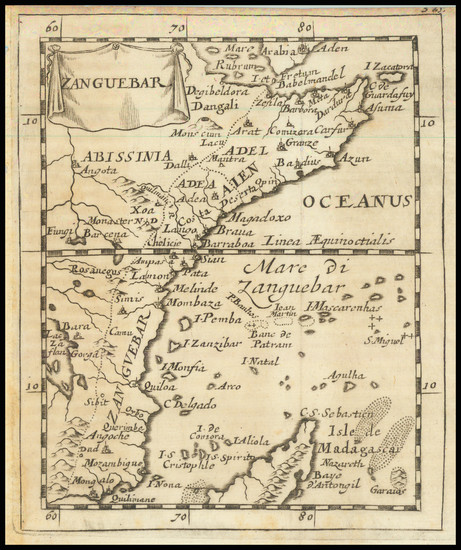 28-African Islands, including Madagascar Map By Pierre Du Val / Johann Hoffmann