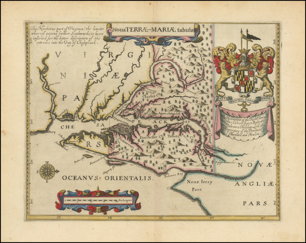 100-Maryland and Delaware Map By John Ogilby