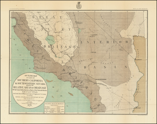 5-Nevada and California Map By Peters, N.