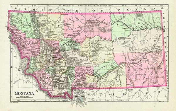 88-Plains and Rocky Mountains Map By T.W. Baker / W.P. Speller