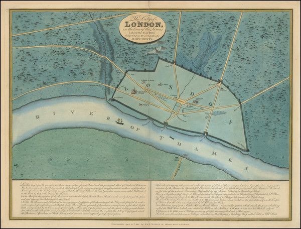 72-London Map By Edward Wallis