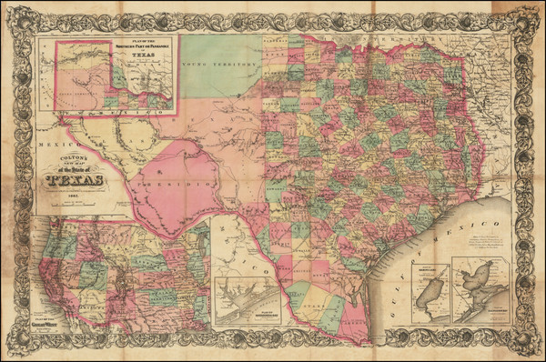 92-Texas Map By G.W.  & C.B. Colton