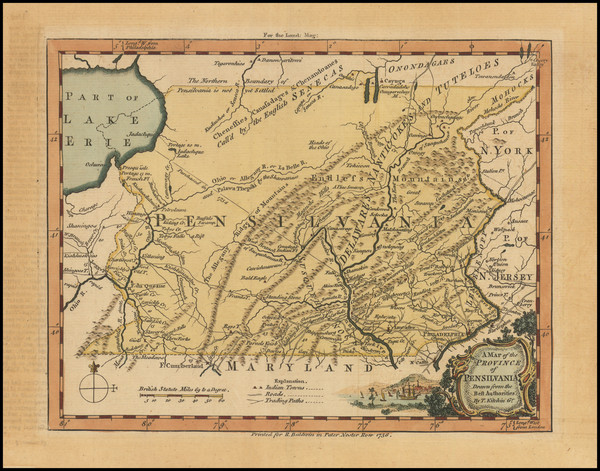 76-Mid-Atlantic and Pennsylvania Map By Thomas Kitchin
