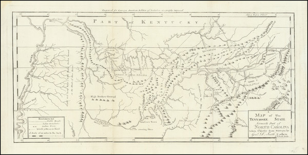 27-South and Tennessee Map By Mathew Carey