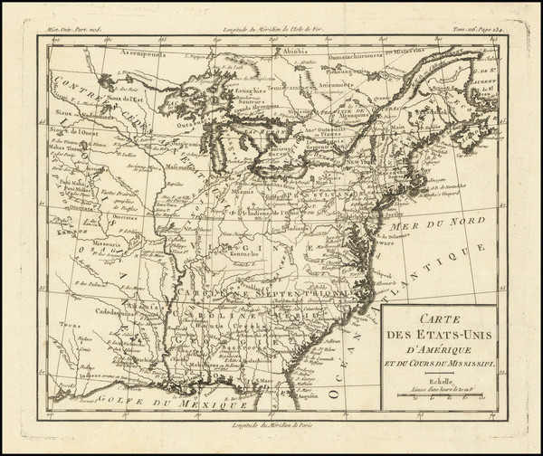 99-United States, Tennessee and North Carolina Map By Louis Brion de la Tour