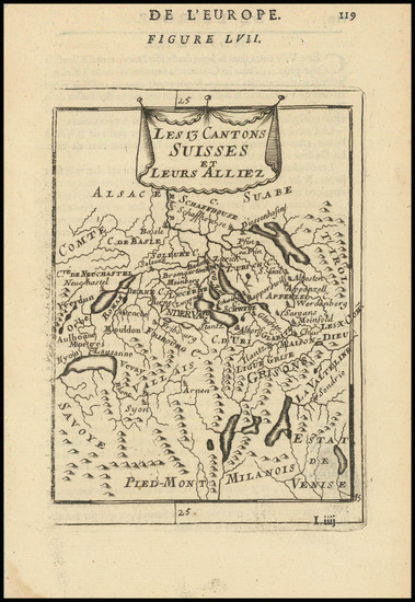 35-Switzerland Map By Alain Manesson Mallet