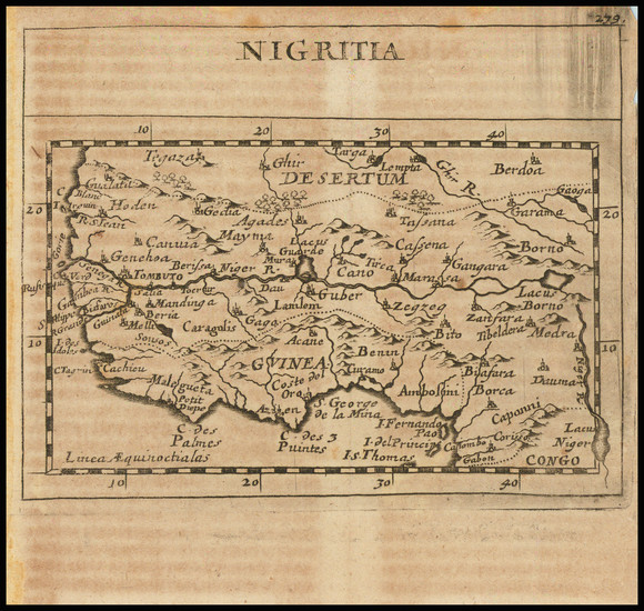60-West Africa Map By Pierre Du Val / Johann Hoffmann