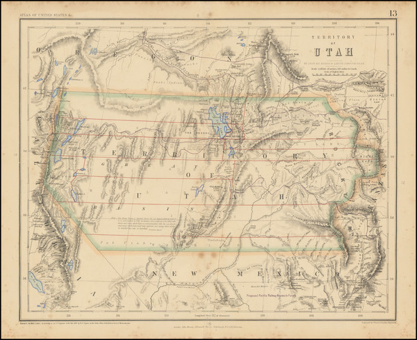 51-Southwest, Colorado, Utah, Rocky Mountains, Colorado, Utah and Wyoming Map By Henry Darwin Roge