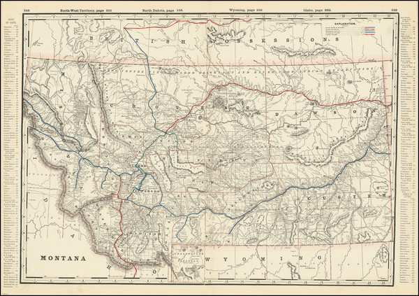 89-Montana Map By Rand McNally & Company