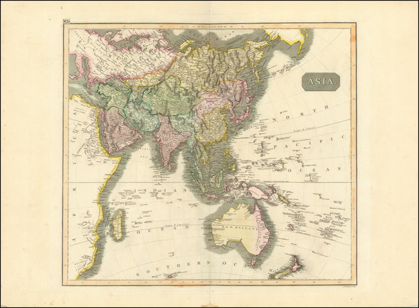 87-Asia, Australia & Oceania, Australia, Oceania and Other Pacific Islands Map By John Thomson