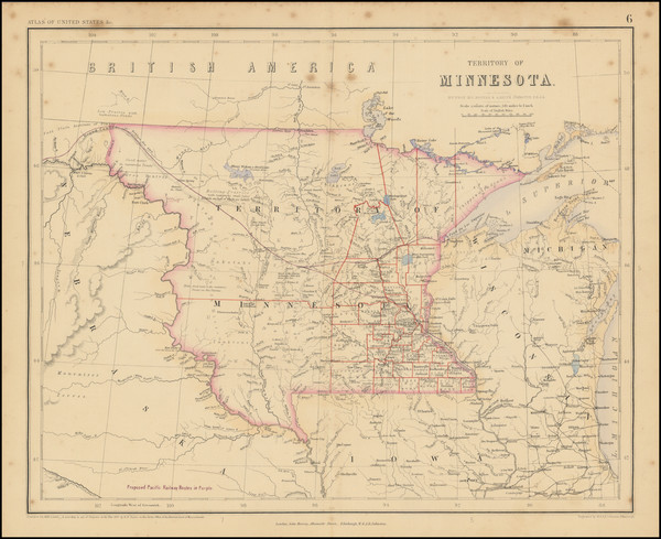 92-Midwest, Minnesota, Plains, North Dakota and South Dakota Map By Henry Darwin Rogers  &  Al