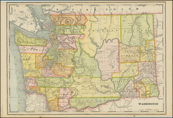 90-Washington Map By Pacific Coast Atlas