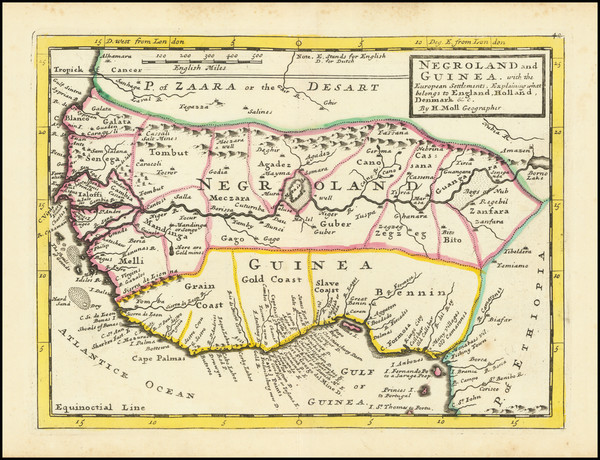 58-West Africa Map By Herman Moll