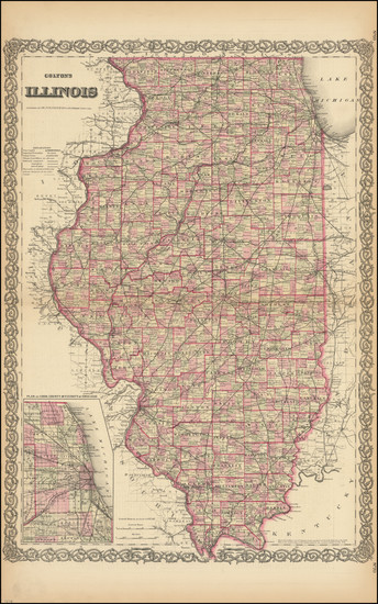 95-Illinois Map By G.W.  & C.B. Colton