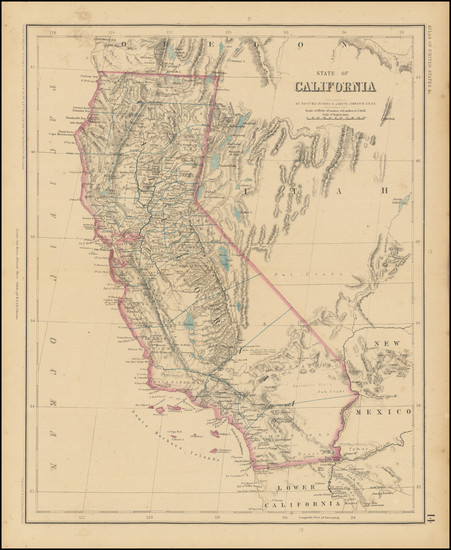 29-Nevada and California Map By Henry Darwin Rogers  &  Alexander Keith Johnston