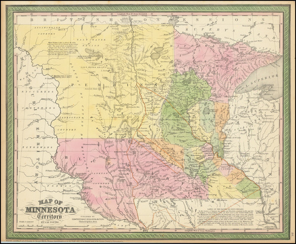 50-Midwest, Minnesota, Plains, North Dakota and South Dakota Map By Thomas, Cowperthwait & Co.