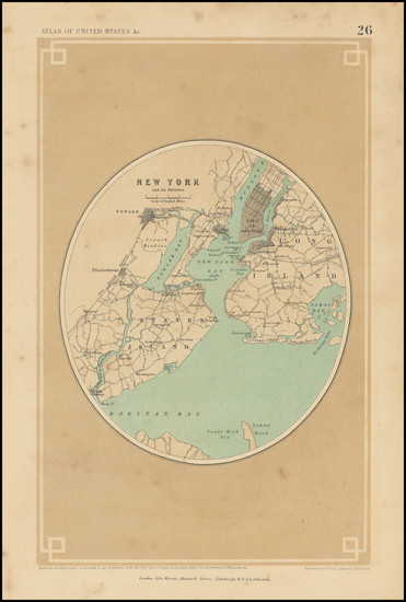 99-New York City Map By Henry Darwin Rogers  &  Alexander Keith Johnston