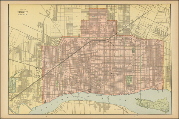 55-Midwest Map By George F. Cram