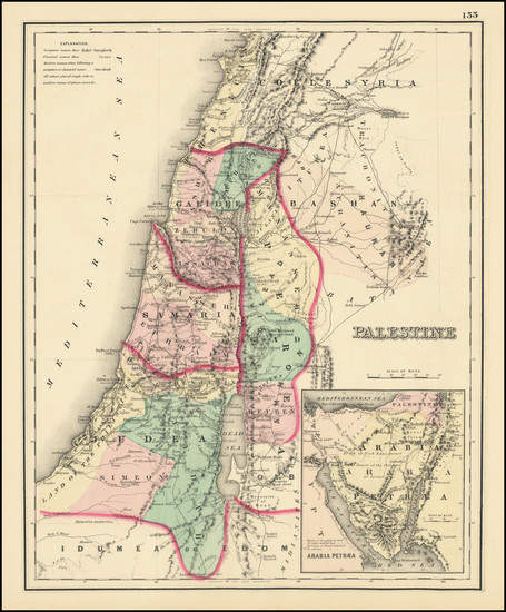 65-Holy Land Map By O.W. Gray