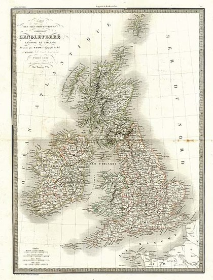 65-Europe and British Isles Map By Alexandre Emile Lapie