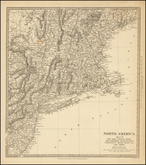 38-New England, Maine, Massachusetts, New York State, Mid-Atlantic and New Jersey Map By SDUK