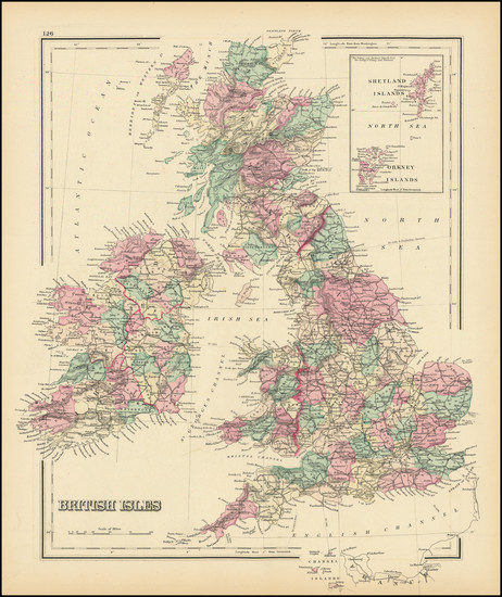 82-British Isles Map By O.W. Gray