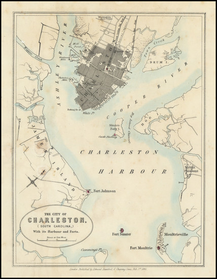 35-South Carolina and Civil War Map By Edward Stanford