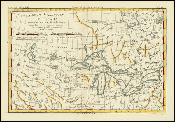 43-Midwest, Michigan, Minnesota, Wisconsin and Western Canada Map By Rigobert Bonne