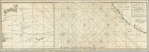 19-Pacific Ocean, Mexico, Baja California, Philippines, Pacific and California Map By George Anson